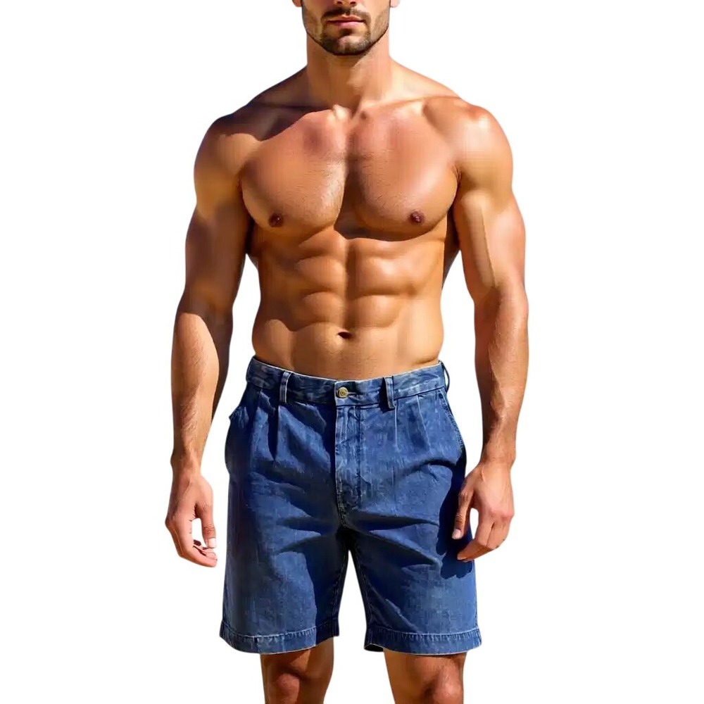 Roundtree & Yorke Travel Smart Mens Pleated Shorts Expander Waistband 30 NWT